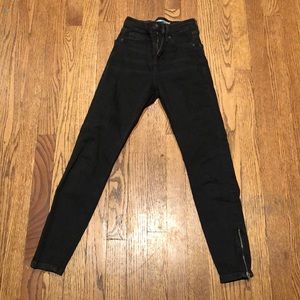 topshop dark grey skinny jeans